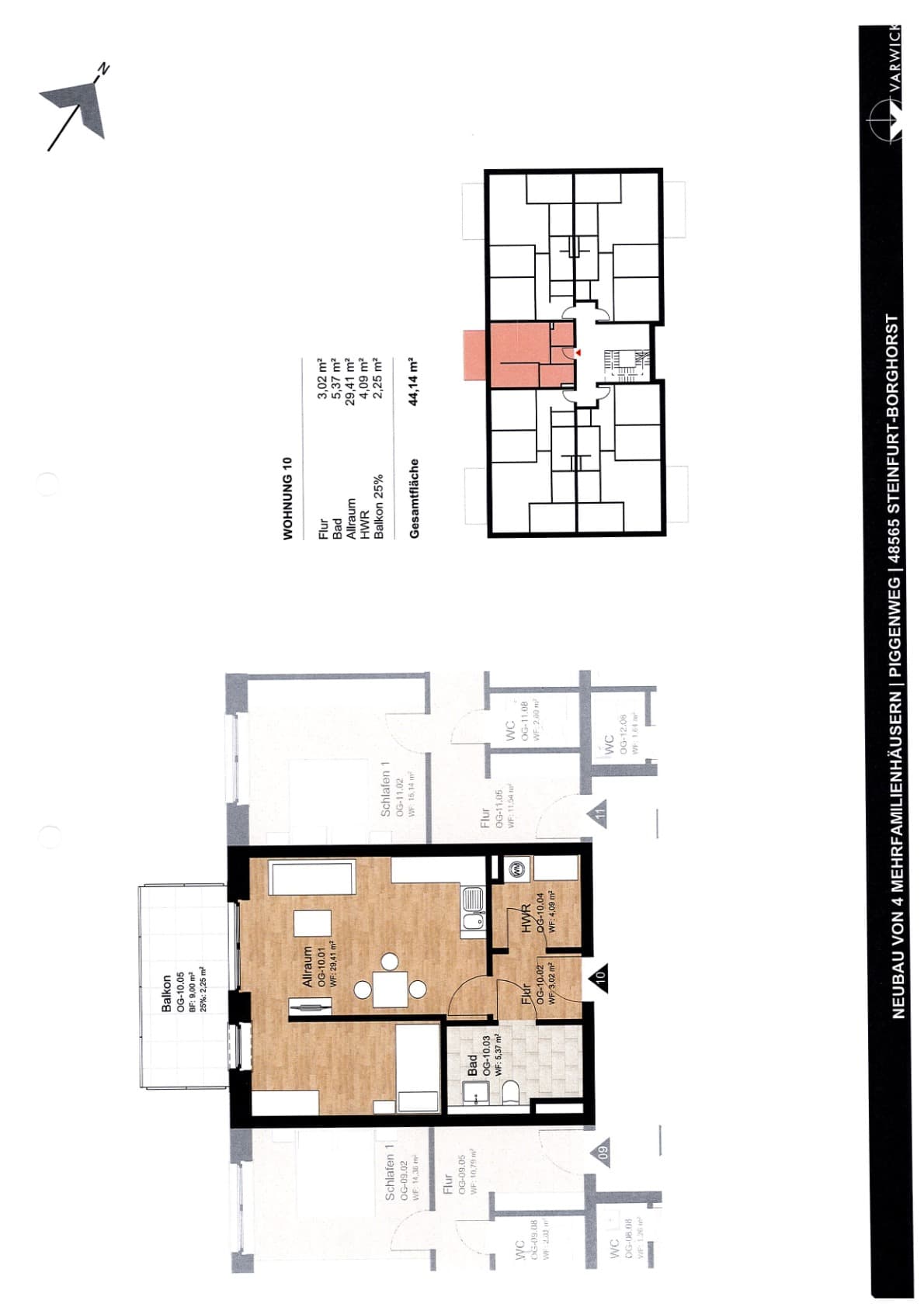 Grundriss Wohnung 10
