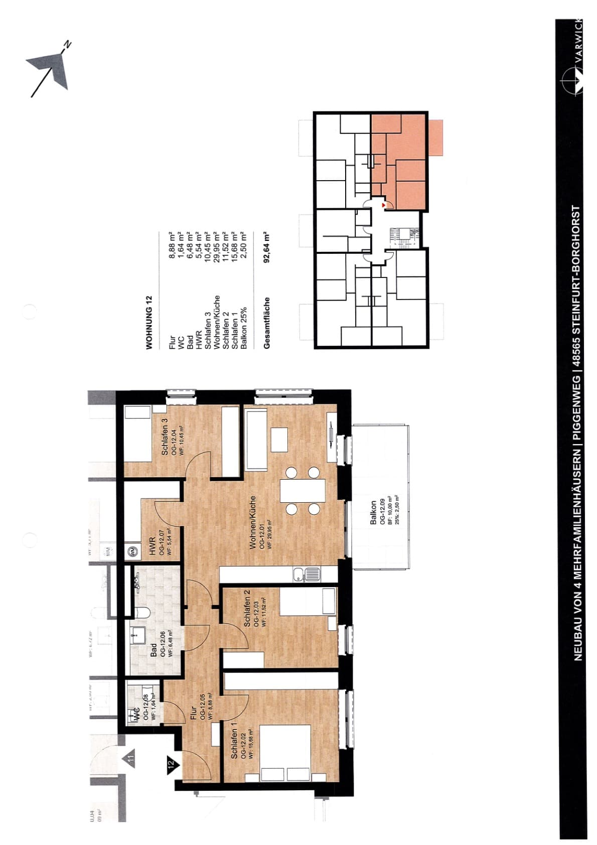 Grundriss Wohnung 12