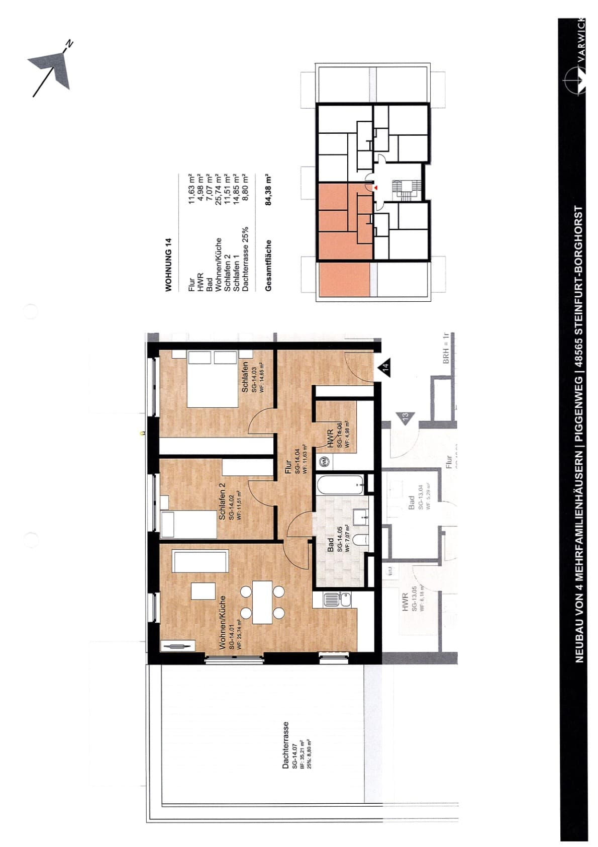 Grundriss Wohnung 14