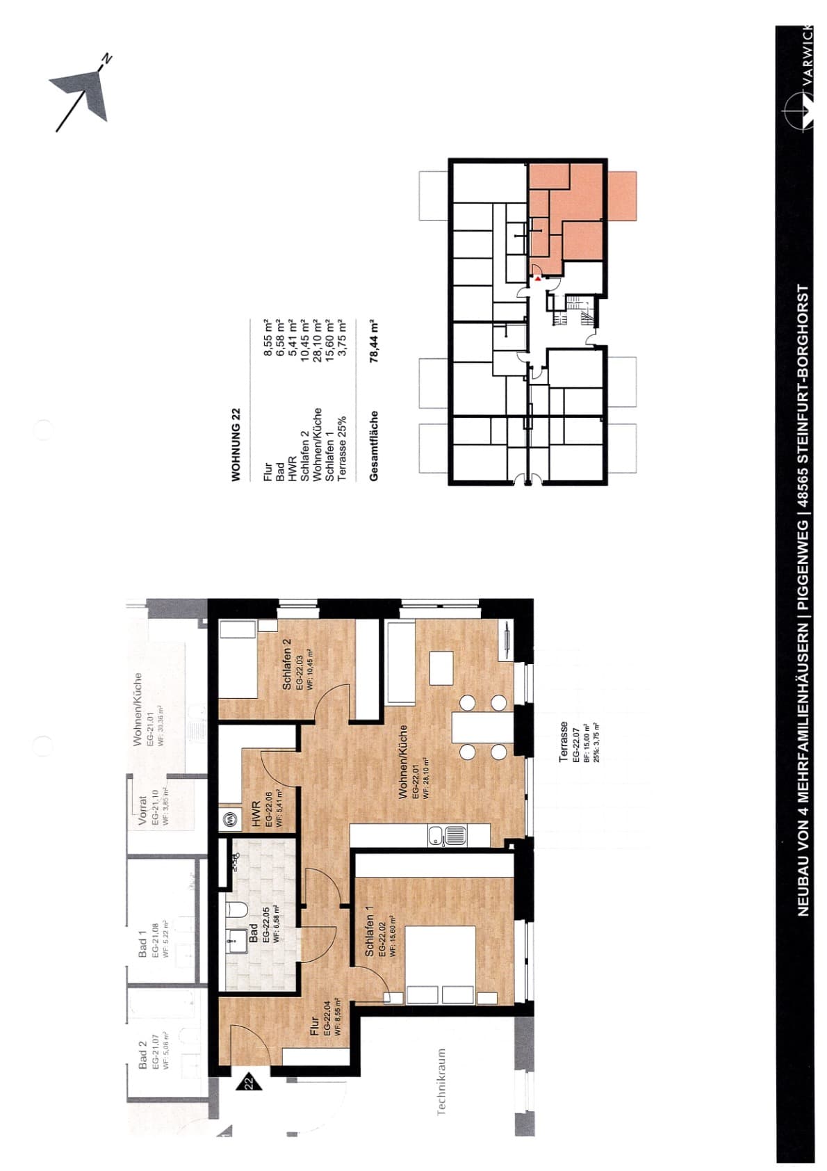 Grundriss Wohnung 22