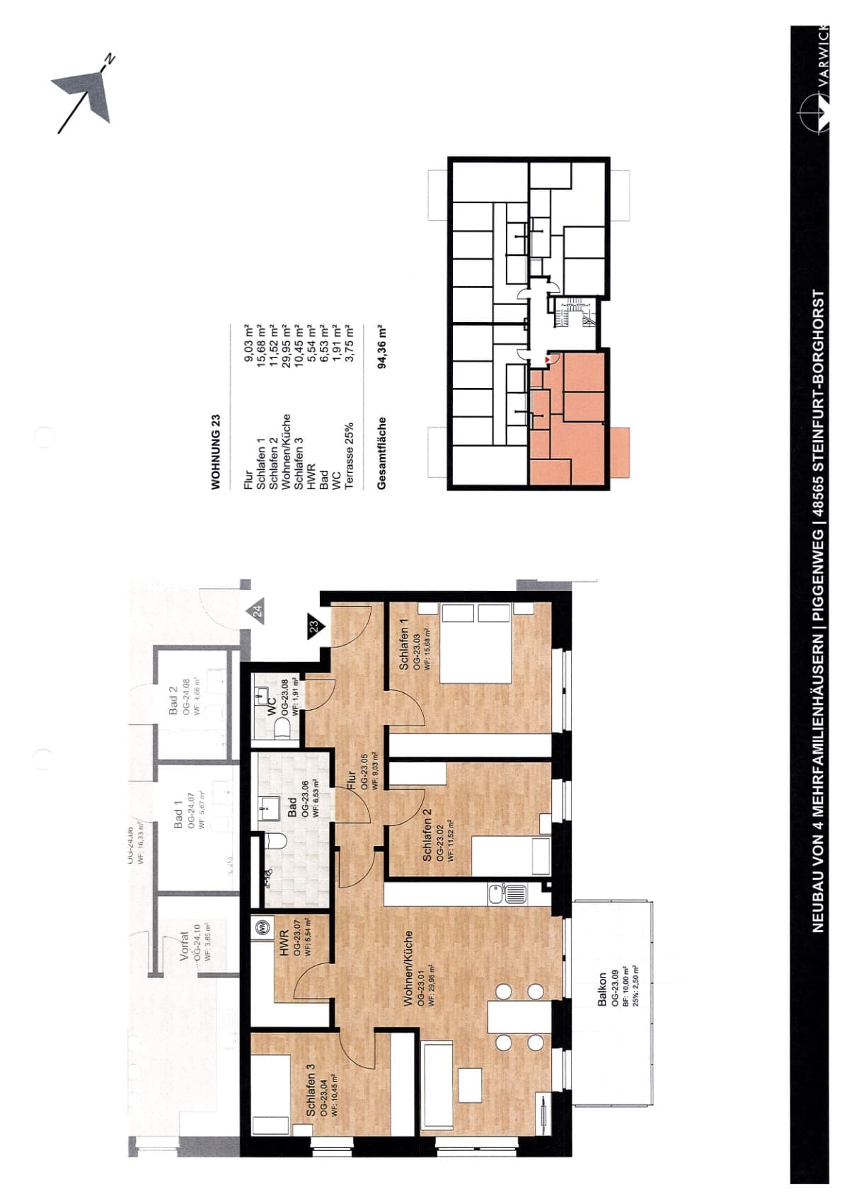 Grundriss Wohnung 23