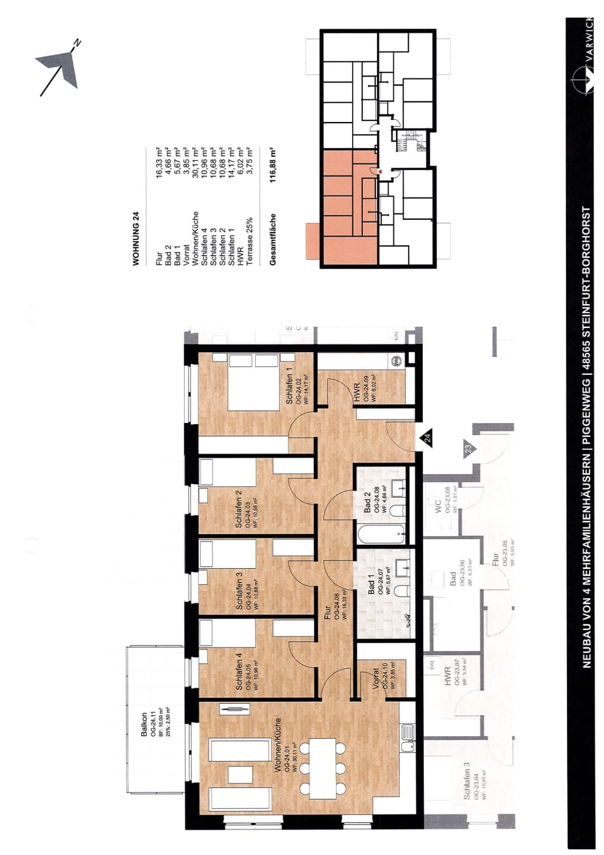 Grundriss Wohnung 24