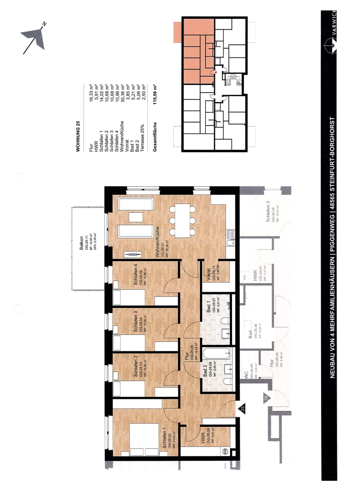 Grundriss Wohnung 25