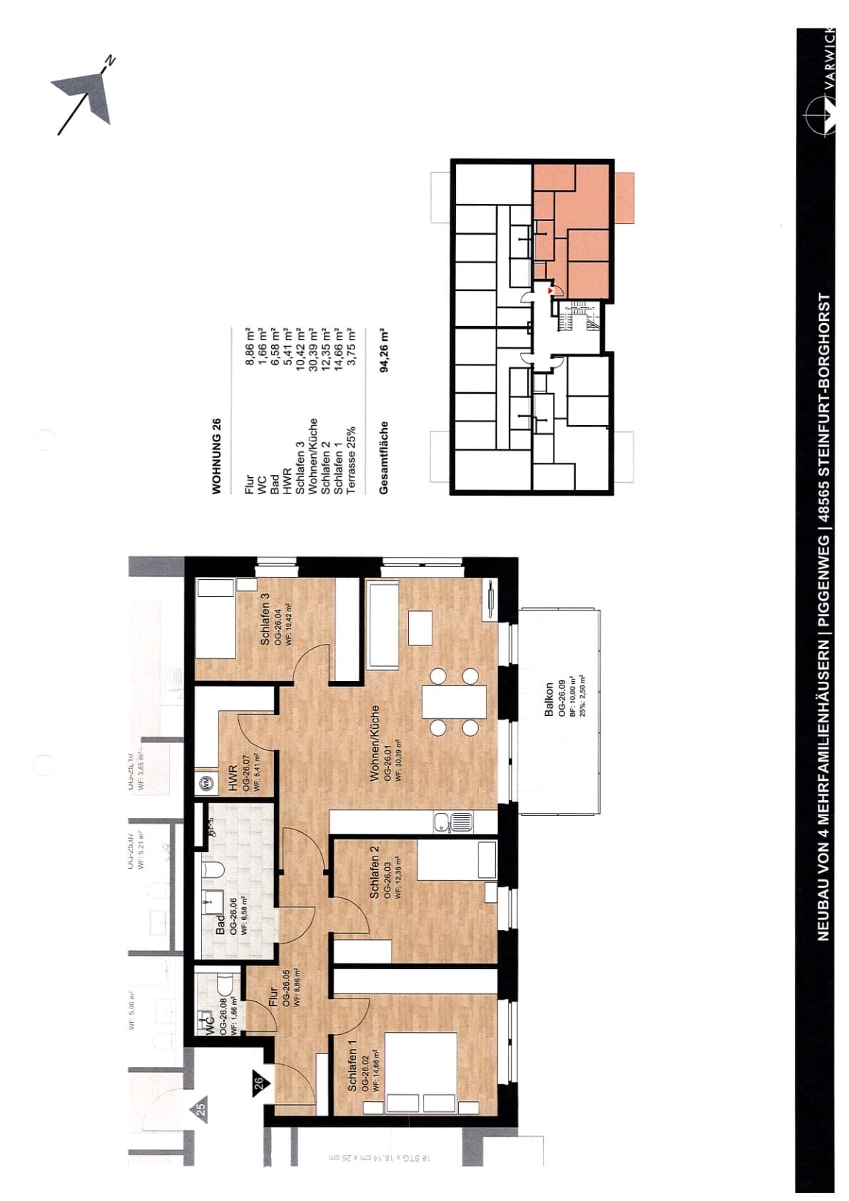 Grundriss Wohnung 26
