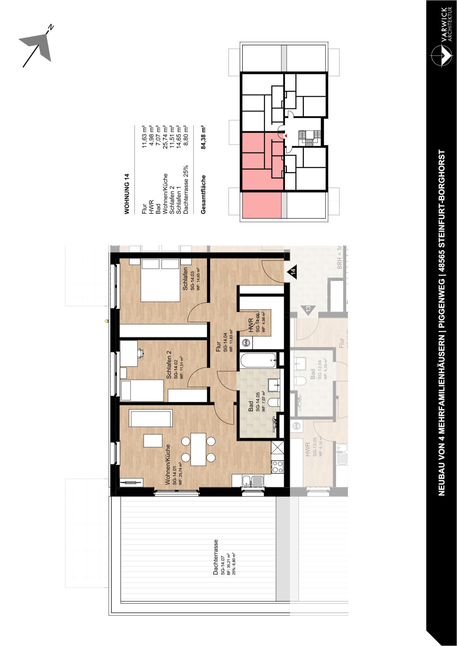 Grundriss Wohnung 14