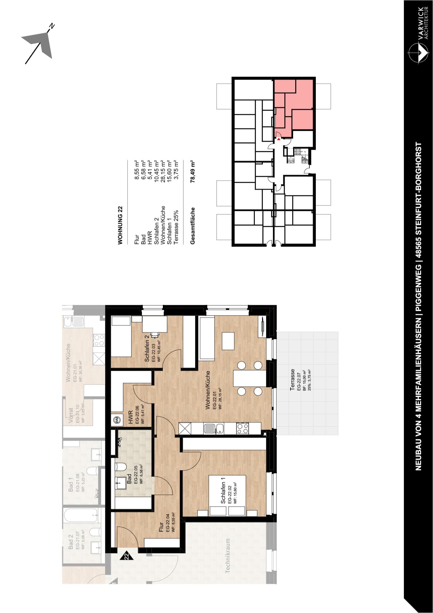 Grundriss Wohnung 22