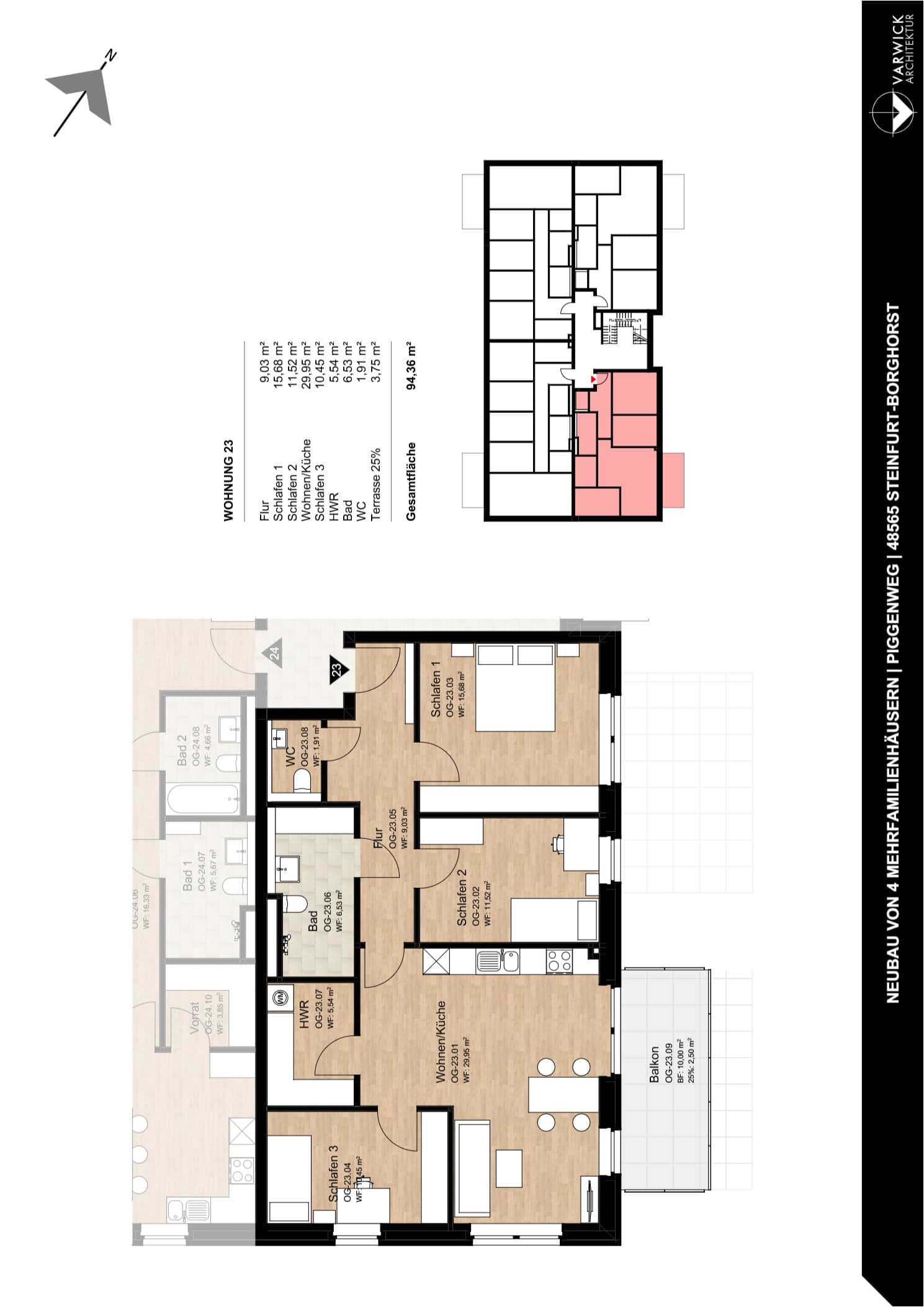 Grundriss Wohnung 23