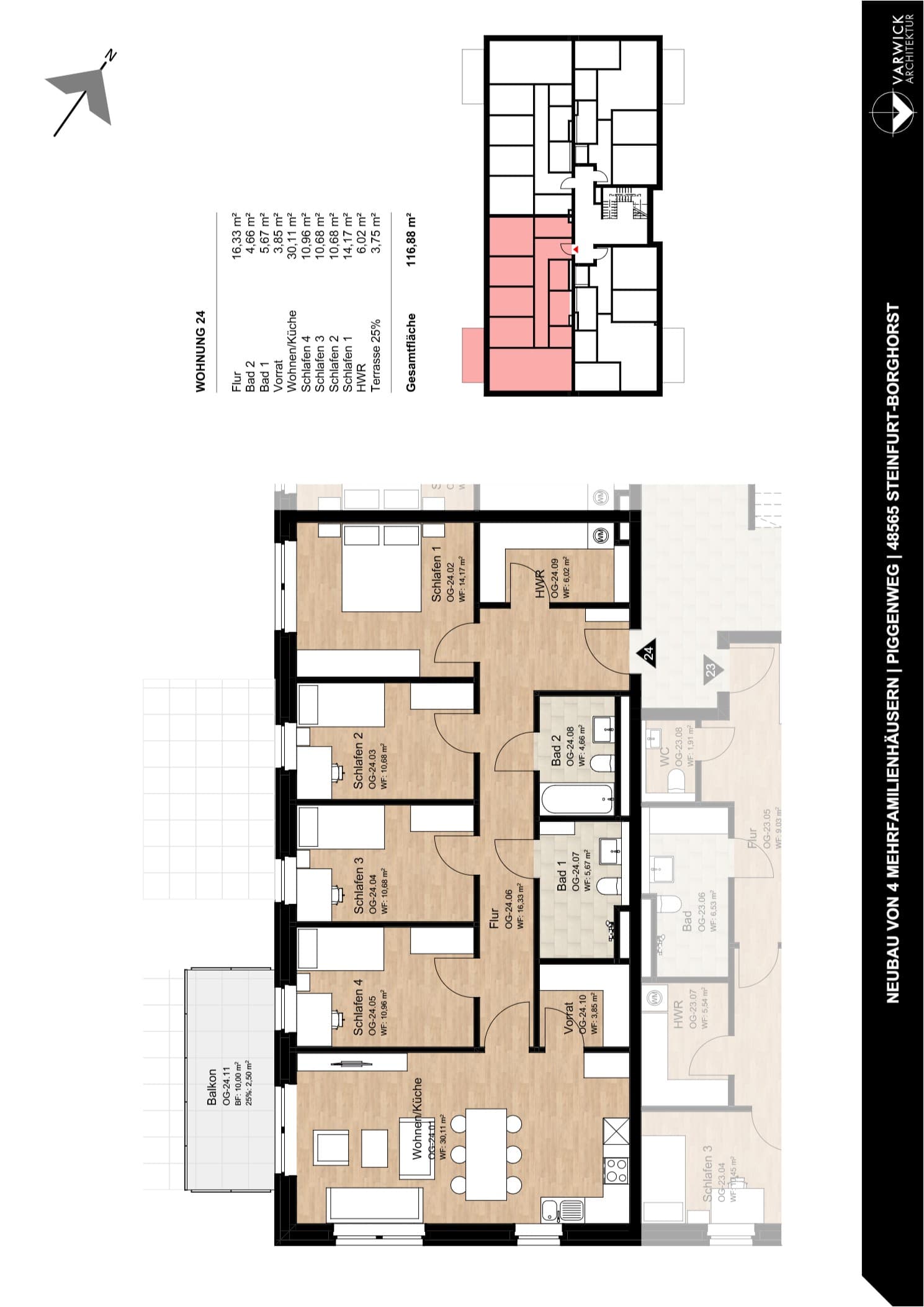 Grundriss Wohnung 24
