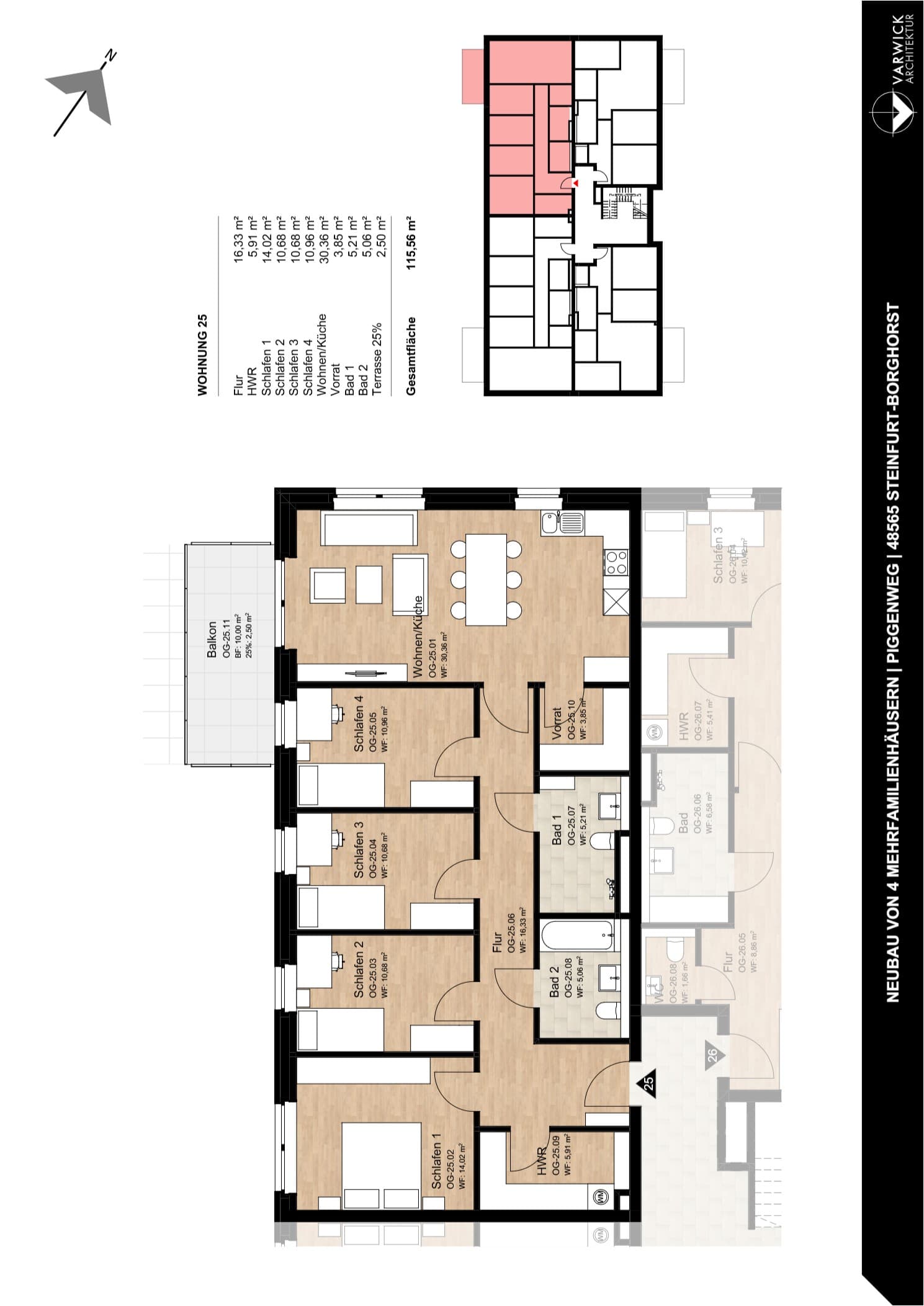Grundriss Wohnung 25
